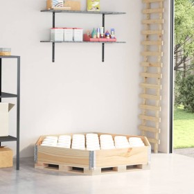 Arriate elevado hexagonal madera maciza de pino 160x160