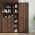 Aparador alto madera de ingeniería marrón roble 30x41x185