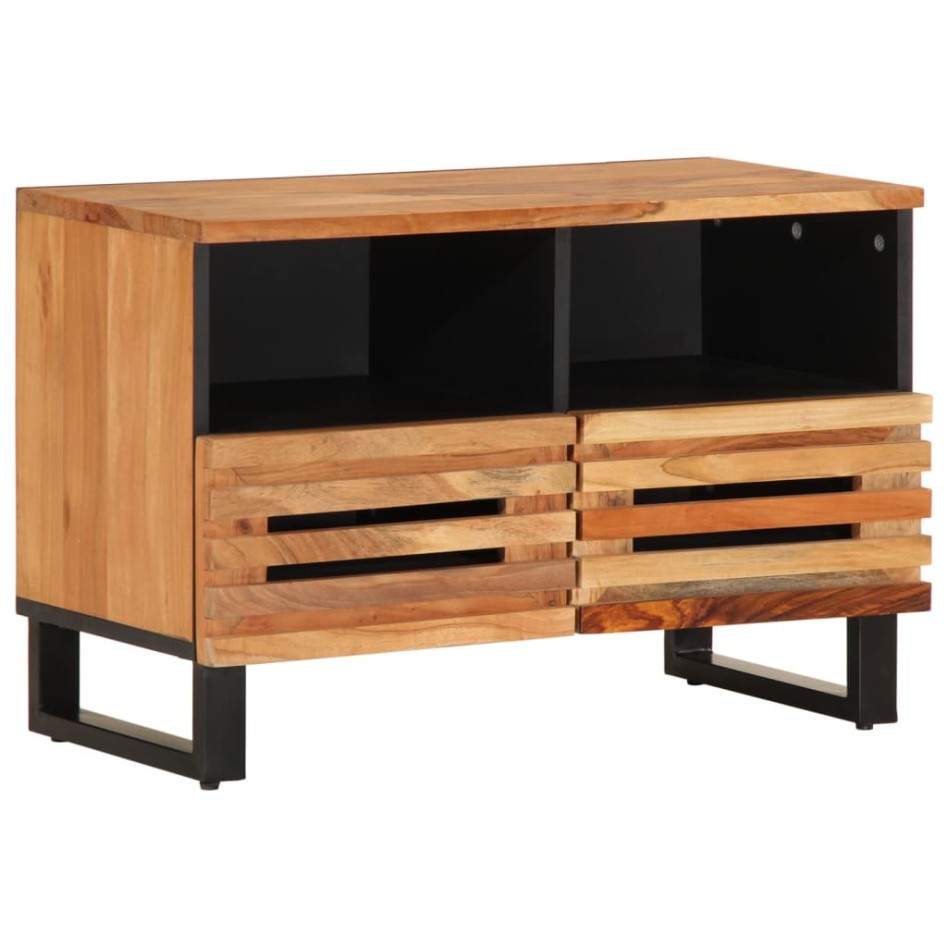 Mueble de TV madera maciza de acacia 70x34x46