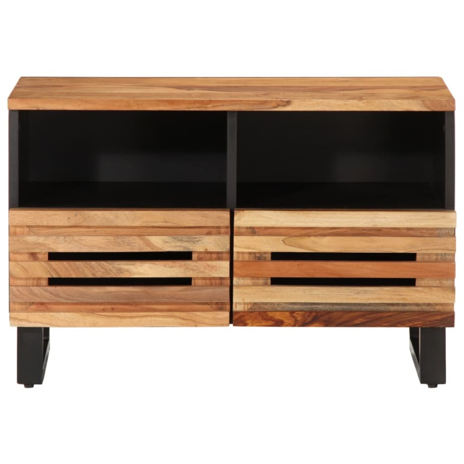Mueble de TV madera maciza de acacia 70x34x46