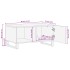 Mesa de centro de madera maciza de mango rugosa 80x51x40
