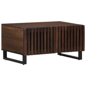 Mesa de centro madera maciza mango marrón 80x51x40