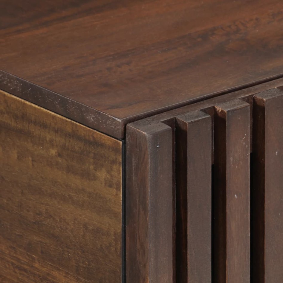 Mesa de centro madera maciza mango marrón 80x51x40