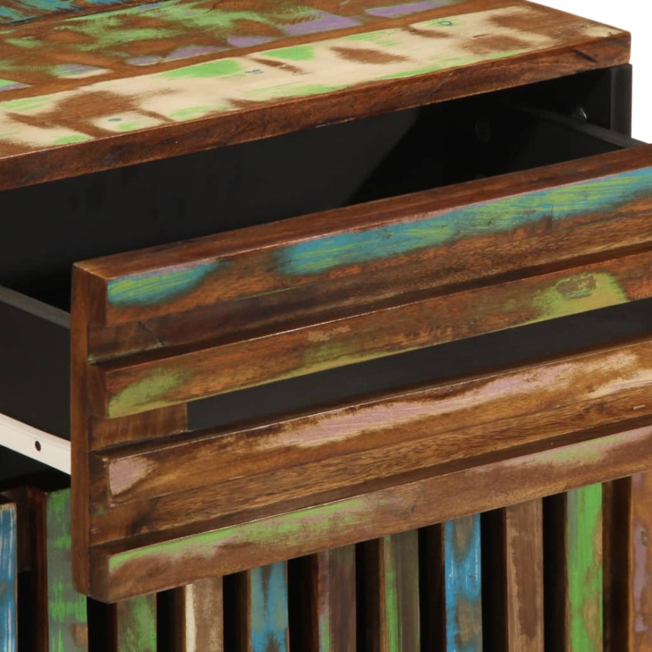 Mesita de noche madera maciza de acacia 50x34x60