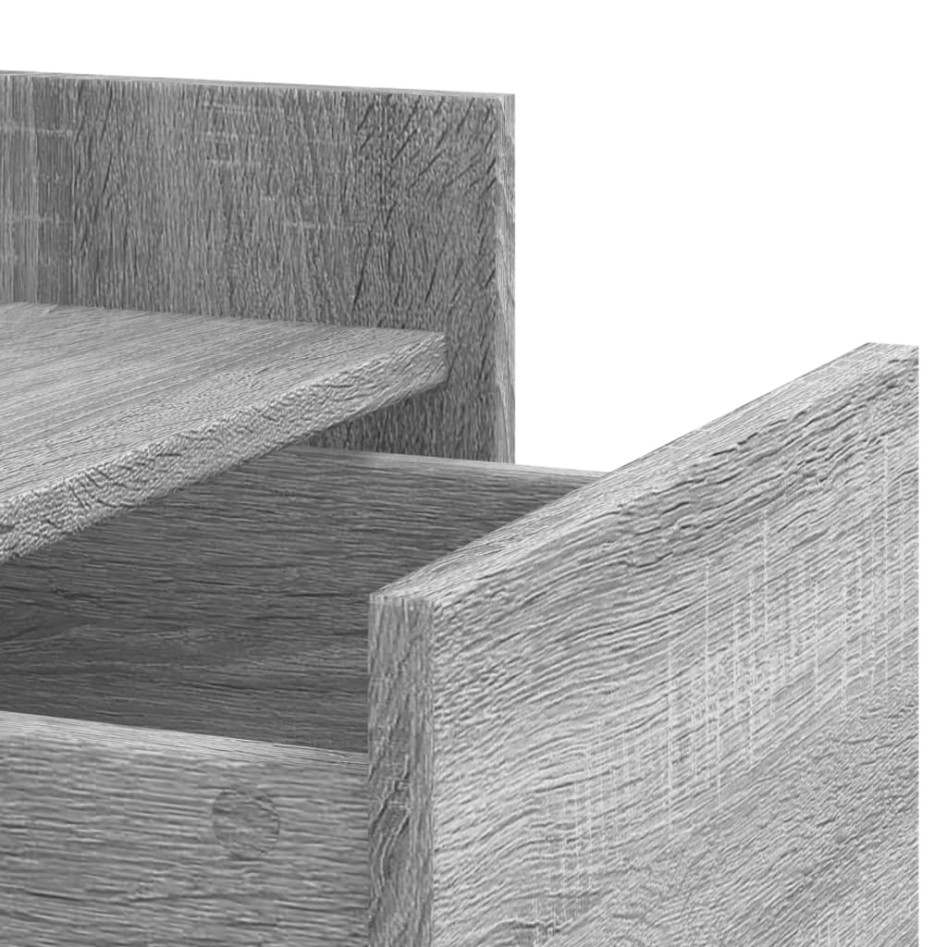 Mesita de noche madera de ingeniería gris Sonoma 45x50x65