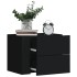 Mesitas de noche de pared 2 unidades negra 45x30x35