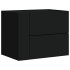 Mesitas de noche de pared 2 unidades negra 45x30x35