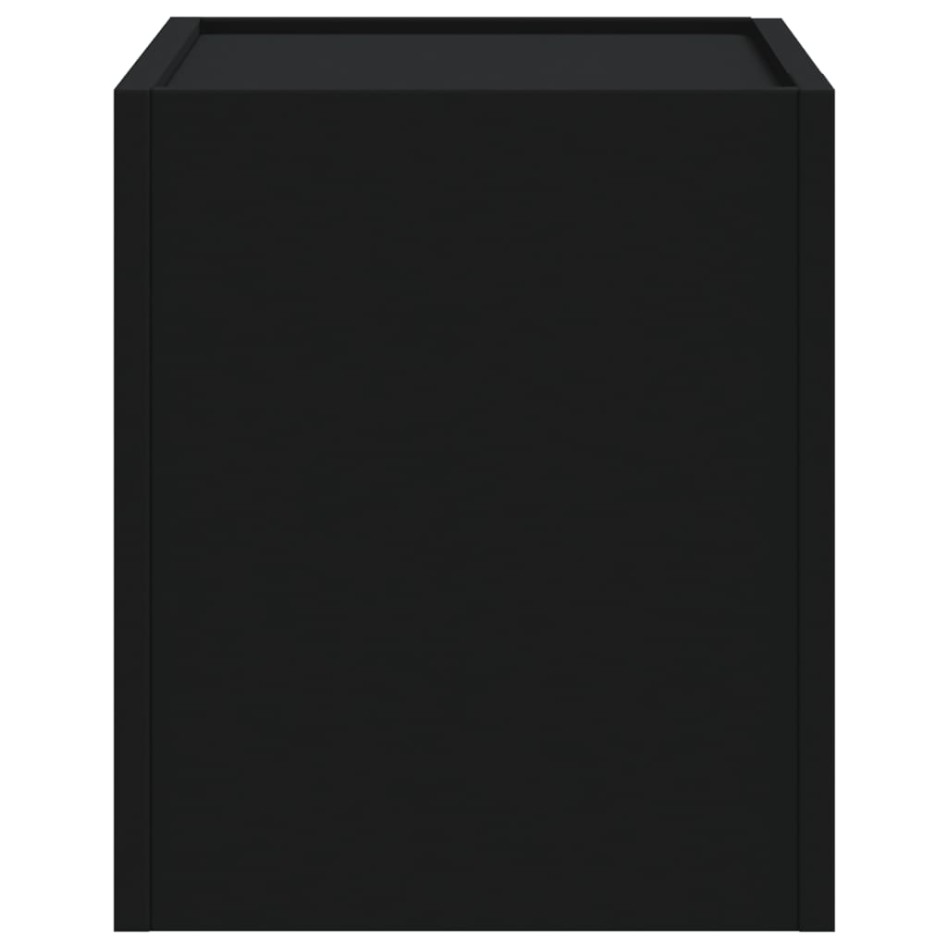 Mesitas de noche de pared 2 unidades negra 45x30x35