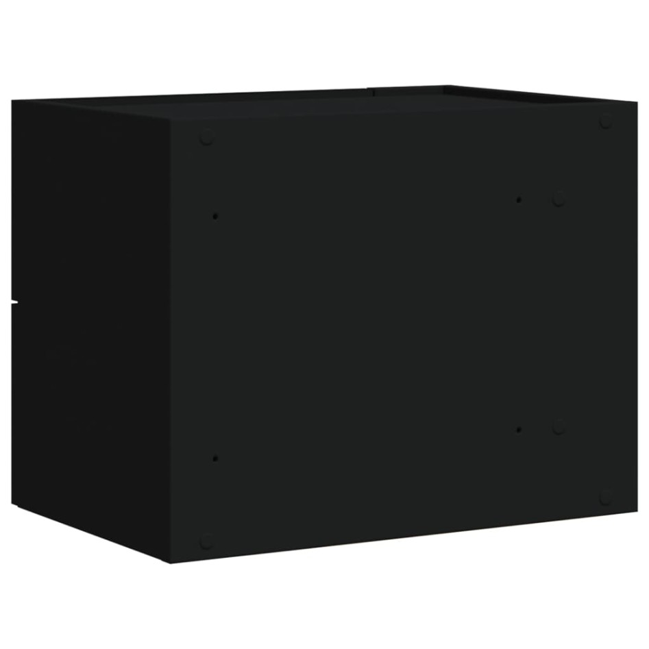 Mesitas de noche de pared 2 unidades negra 45x30x35