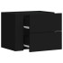 Mesitas de noche de pared 2 unidades negra 45x30x35