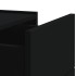Mesitas de noche de pared 2 unidades negra 45x30x35