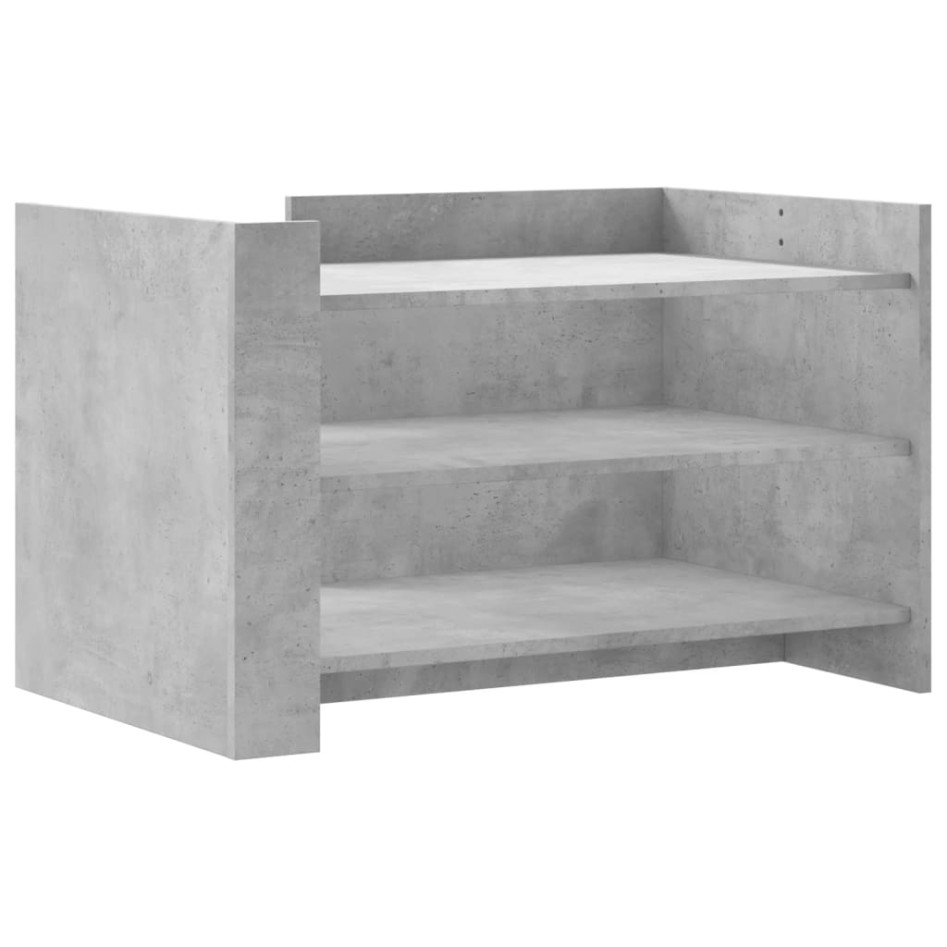 Mesa de centro madera de ingeniería gris hormigón 80x50x50