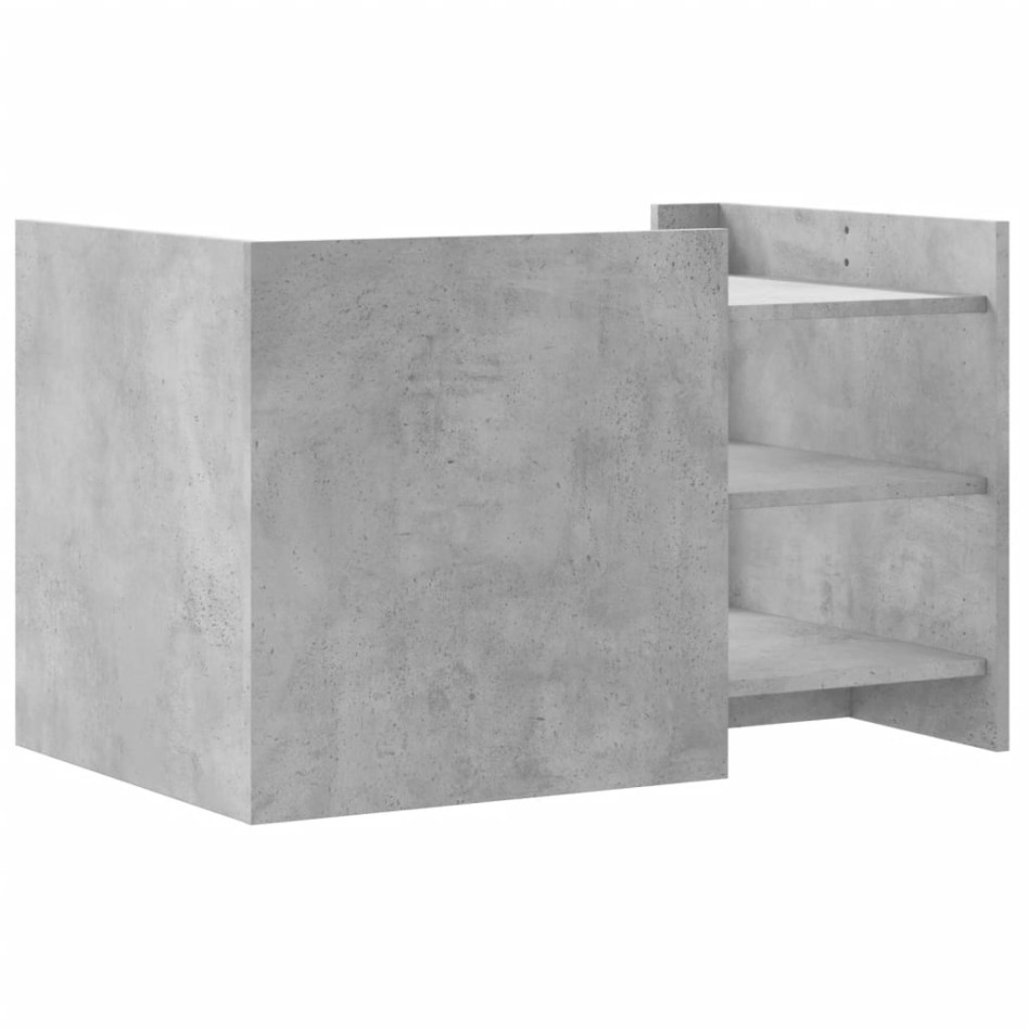 Mesa de centro madera de ingeniería gris hormigón 80x50x50