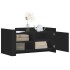 Mesa de centro de madera de ingeniería negra 100x50x50