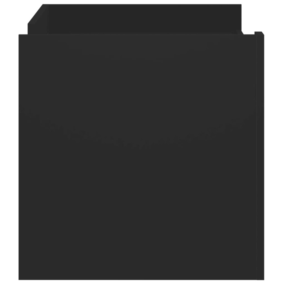 Mesa de centro de madera de ingeniería negra 100x50x50