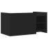 Mesa de centro de madera de ingeniería negra 100x50x50