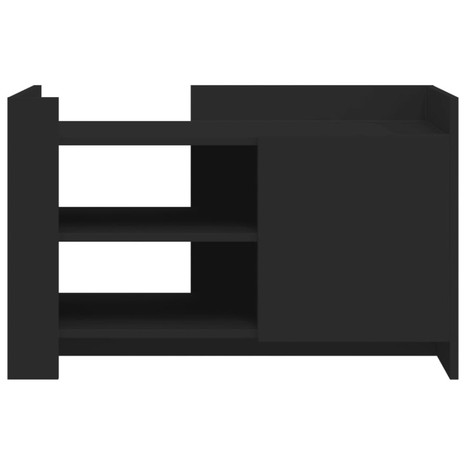 Mesa de centro madera de ingeniería negra 80x50x50