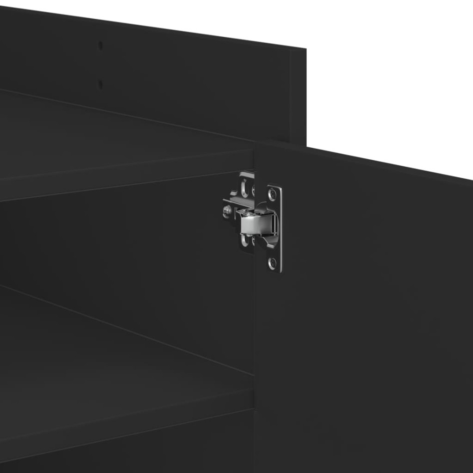 Mesa de centro madera de ingeniería negra 80x50x50