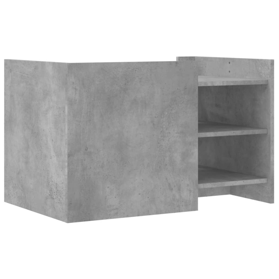 Mesa de centro madera de ingeniería gris hormigón 80x50x50