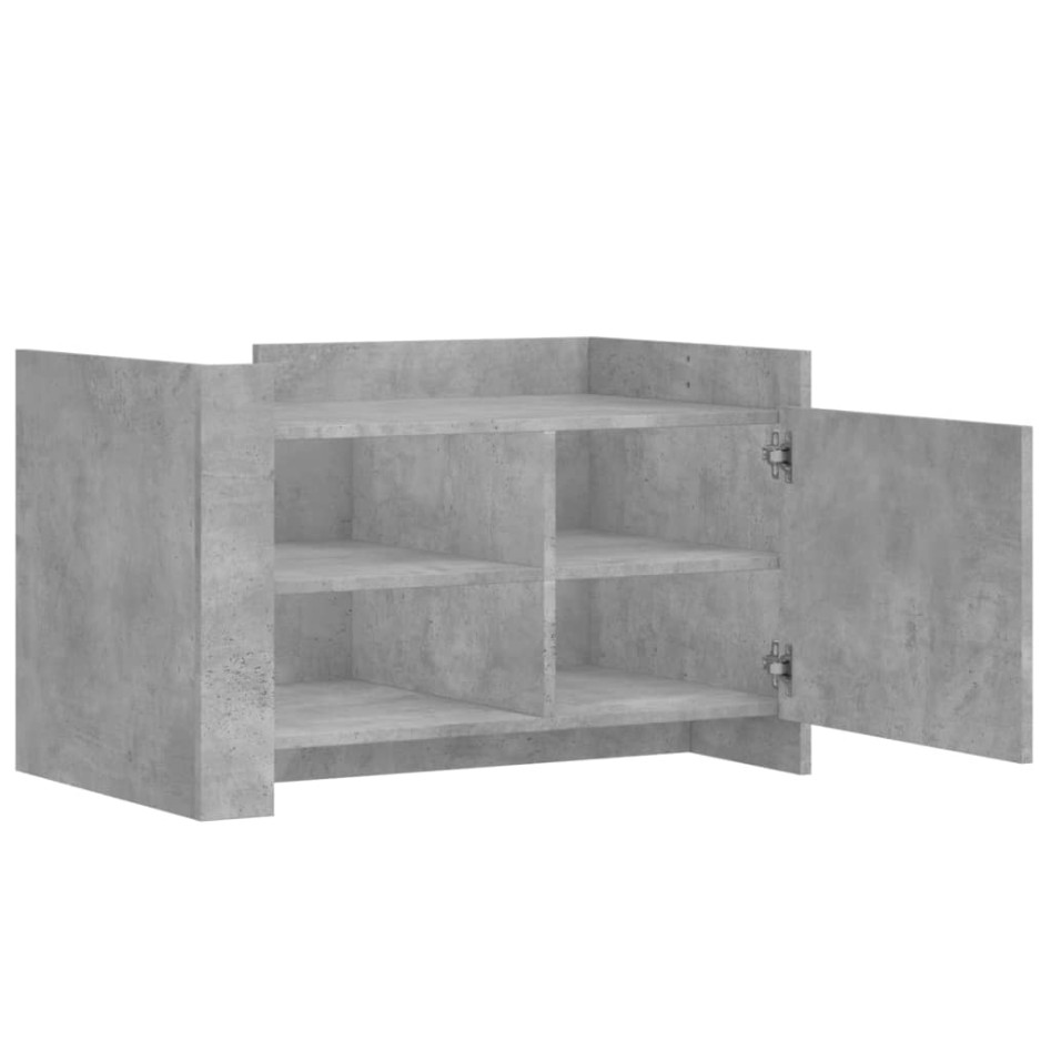 Mesa de centro madera de ingeniería gris hormigón 80x50x50