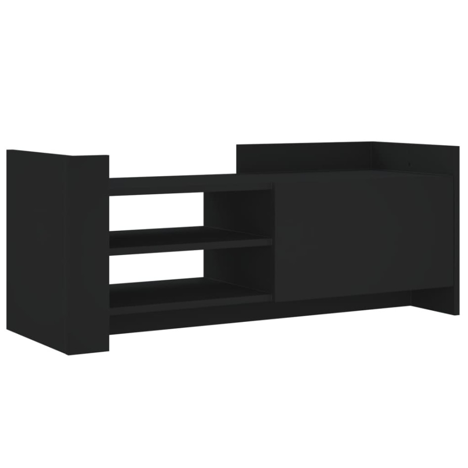 Mueble para TV madera contrachapada negra 100x35x40