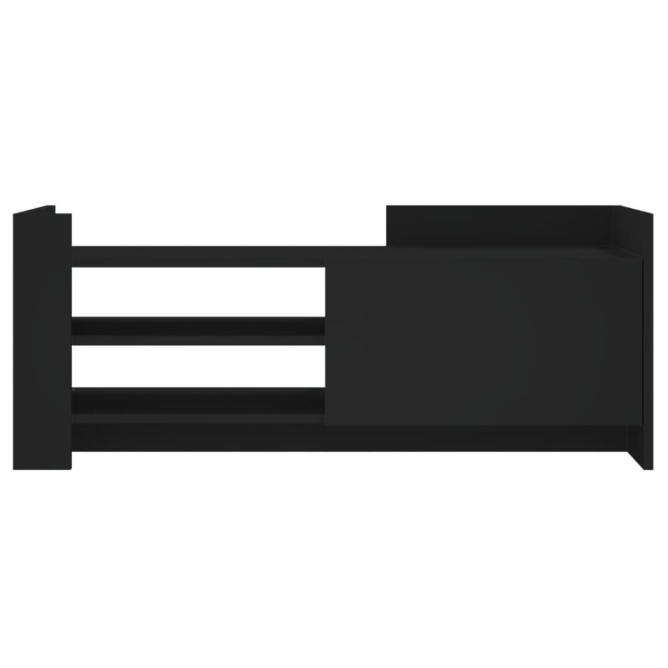 Mueble para TV madera contrachapada negra 100x35x40