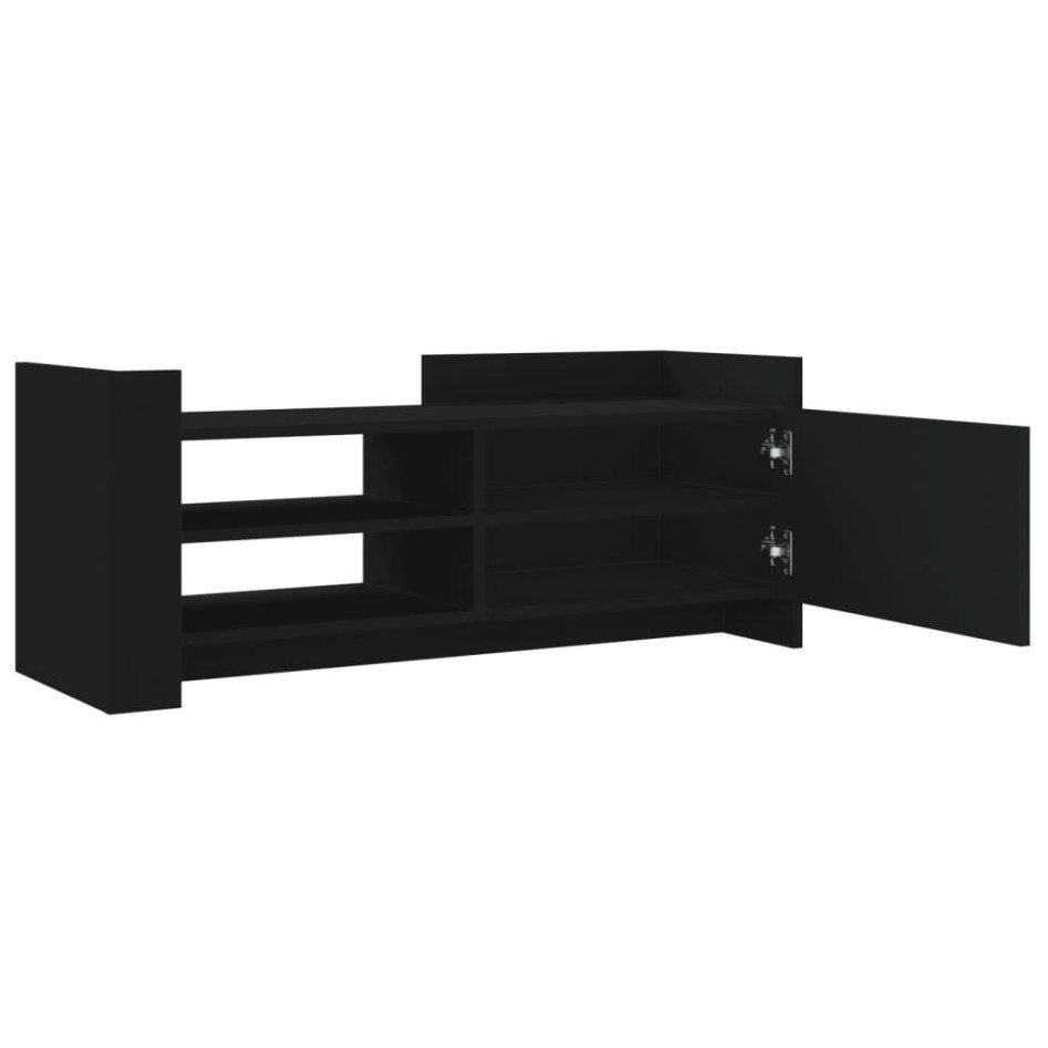 Mueble para TV madera contrachapada negra 100x35x40