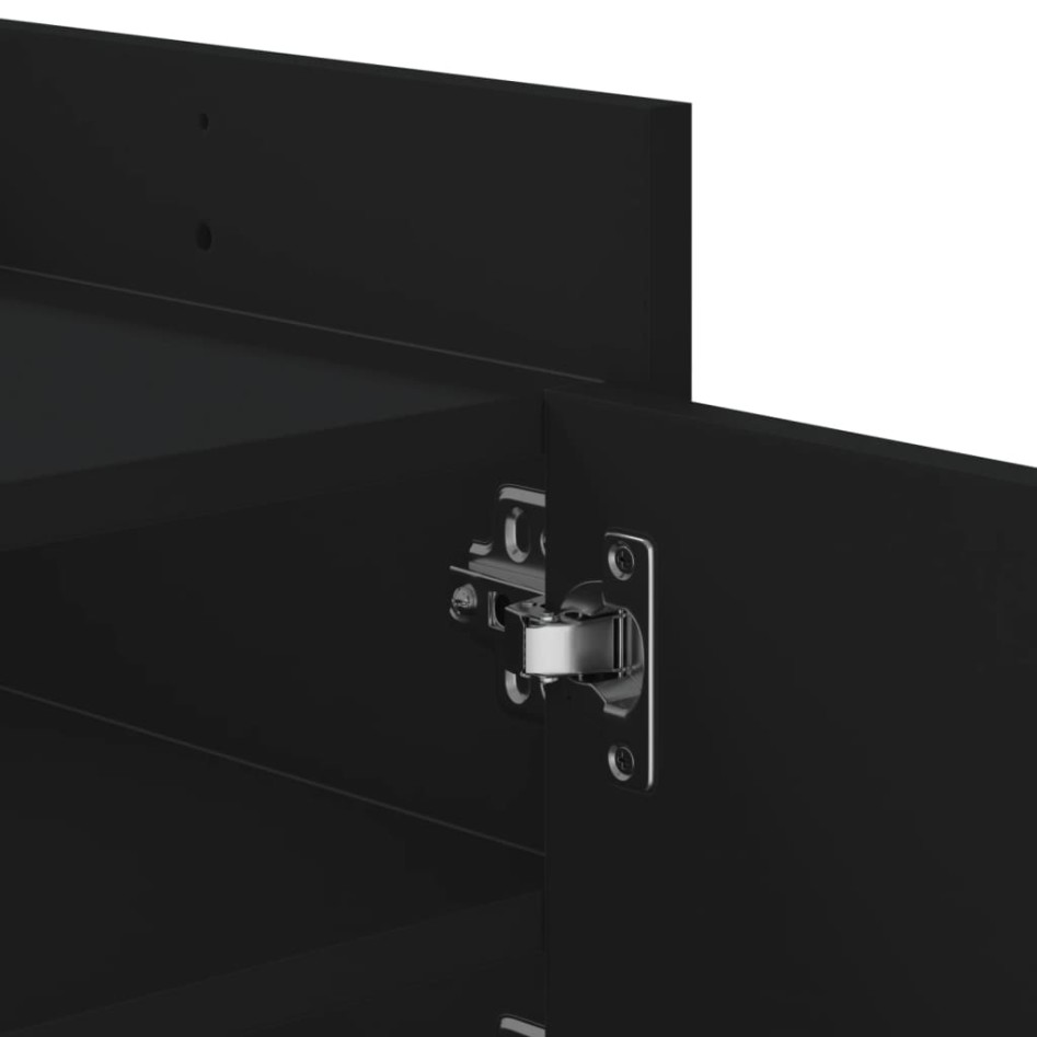 Mueble para TV madera contrachapada negra 100x35x40