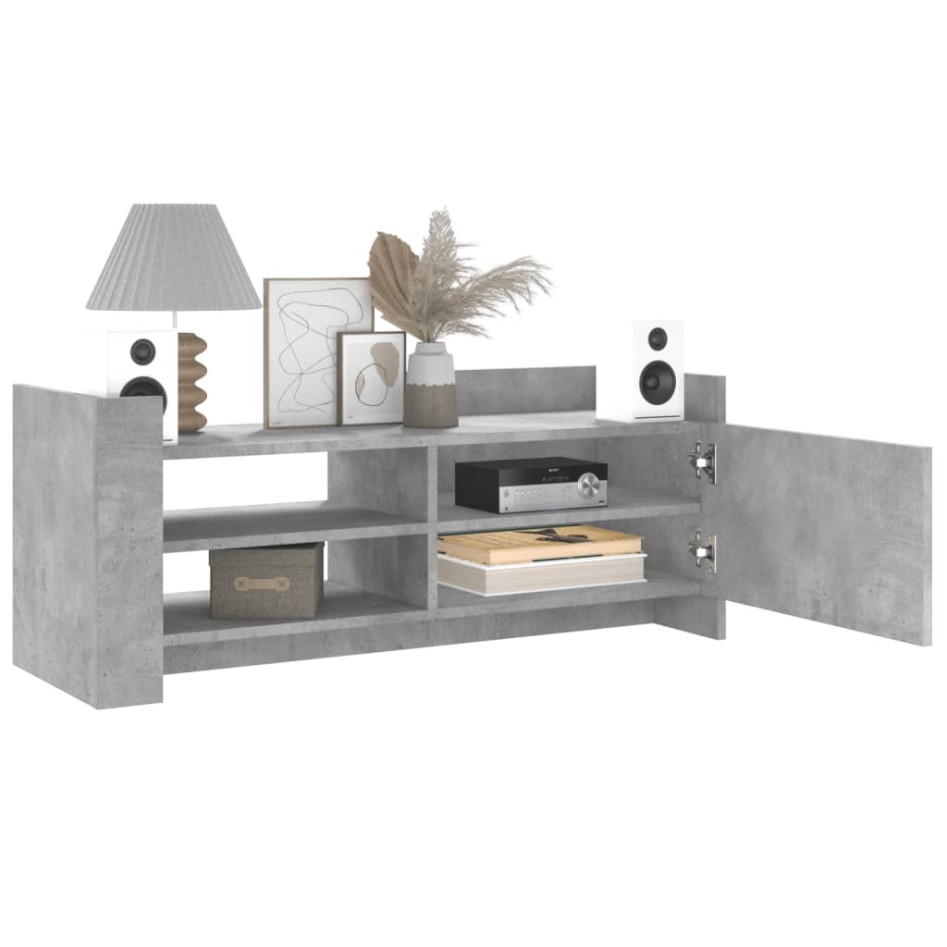 Mueble para TV contrachapada gris hormigón 100x35x40