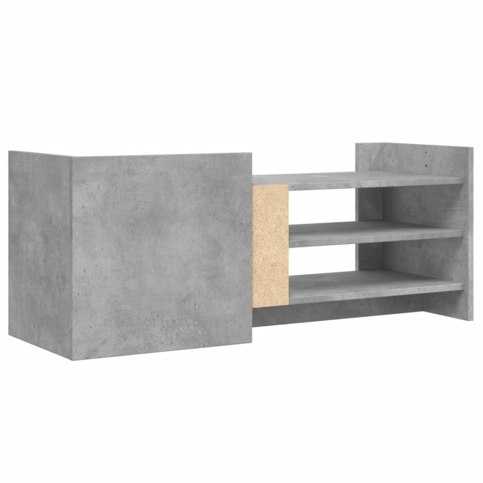 Mueble para TV contrachapada gris hormigón 100x35x40