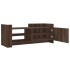 Mueble TV madera contrachapada color marrón roble 100x35x40