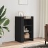 Aparador de madera de ingeniería negro 45x35x75