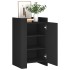 Aparador de madera de ingeniería negro 45x35x75