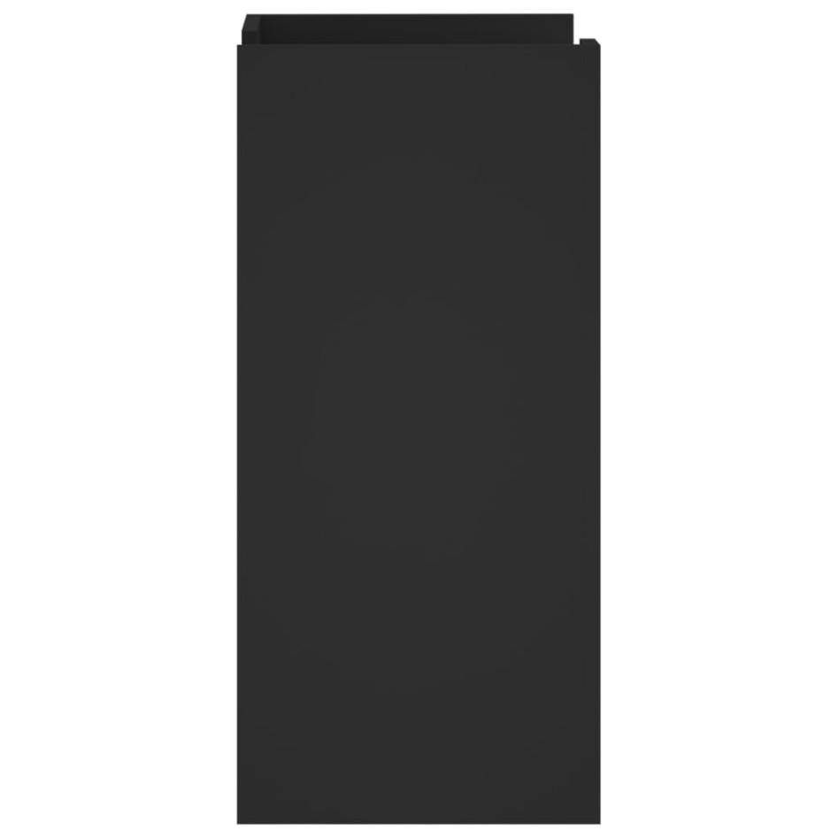 Aparador de madera de ingeniería negro 45x35x75