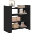 Aparador de madera de ingeniería negro 73,5x35x75