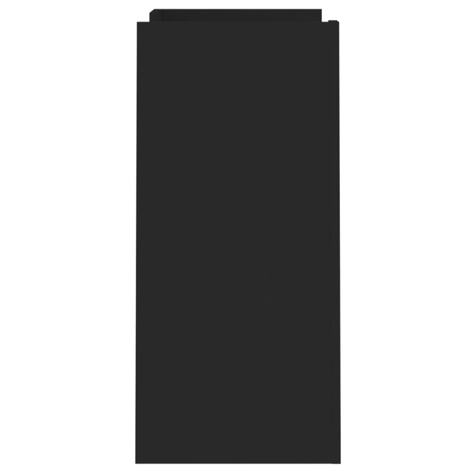 Aparador de madera de ingeniería negro 73,5x35x75