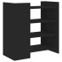 Aparador de madera de ingeniería negro 73,5x35x75