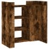 Aparador de madera de ingeniería roble ahumado 73,5x35x75