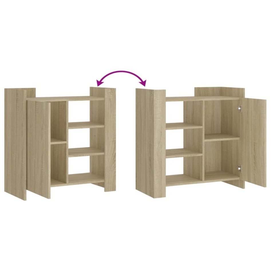 Aparador de madera de ingeniería roble Sonoma 73,5x35x75