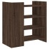 Aparador de madera de ingeniería marrón roble 73,5x35x75