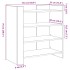 Aparador de madera de ingeniería marrón roble 73,5x35x75