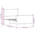 Estructura de cama sin colchón metal roble ahumado 75x190
