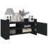Mueble de TV madera de ingeniería negro 80x35x40