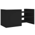 Mueble de TV madera de ingeniería negro 80x35x40