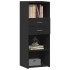 Aparador alto madera de ingeniería negro 45x42,5x124