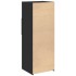Aparador alto madera de ingeniería negro 45x42,5x124