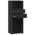 Aparador alto madera de ingeniería negro 45x42,5x124