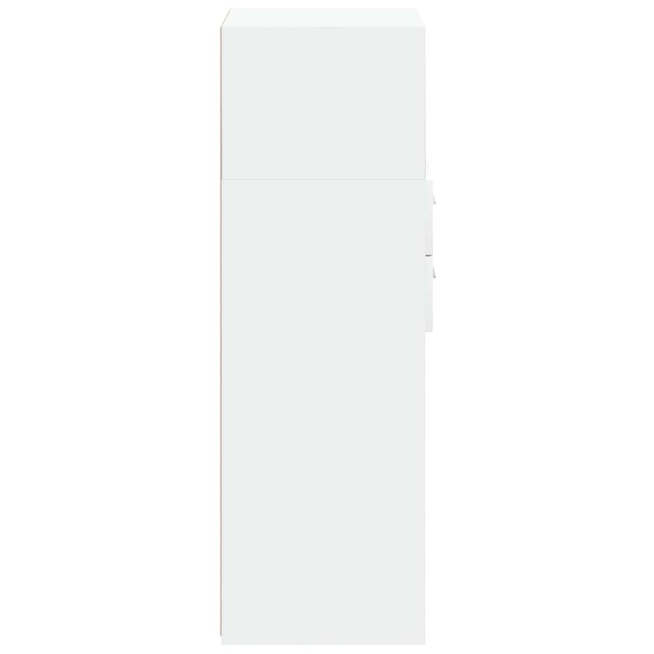Aparador alto madera de ingeniería blanco 50x42,5x124