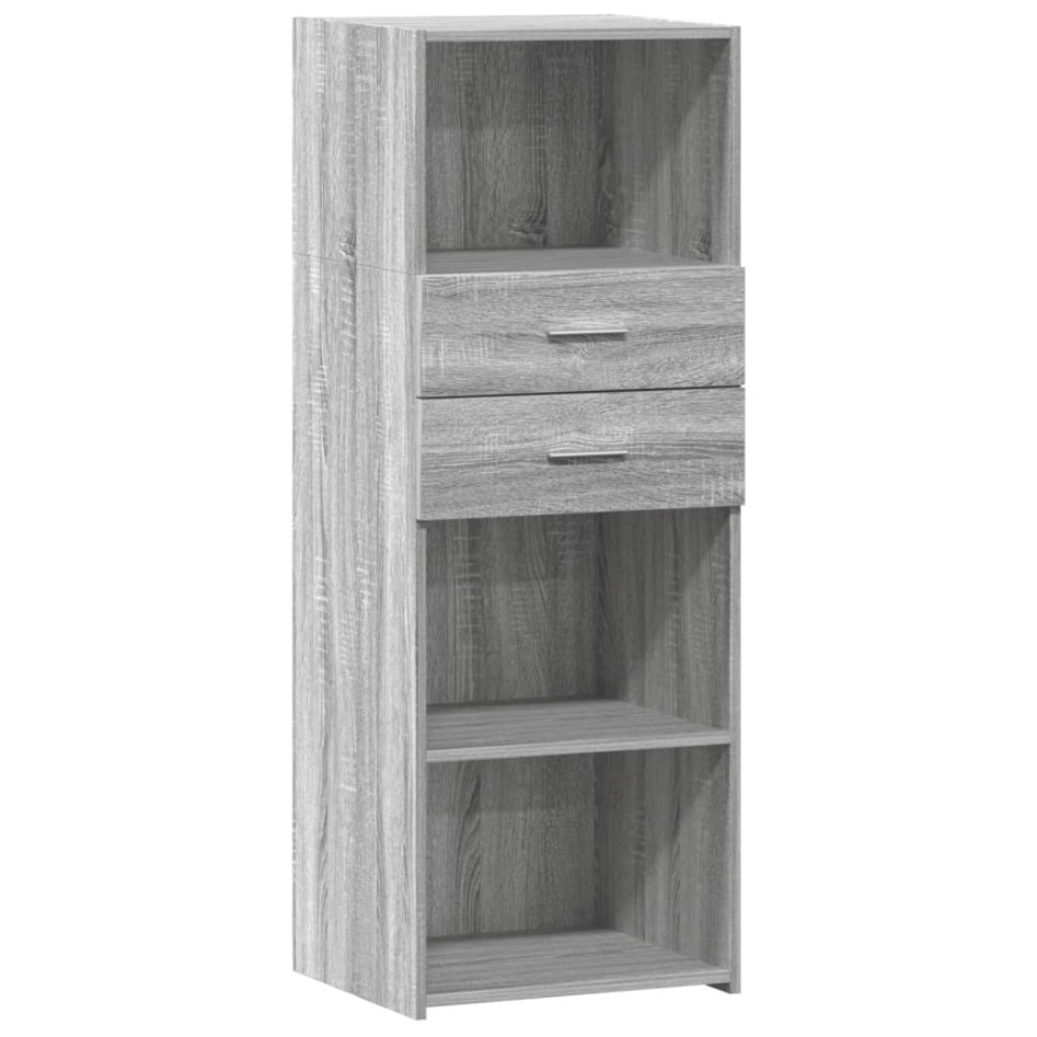Aparador alto madera de ingeniería gris Sonoma 45x42,5x124