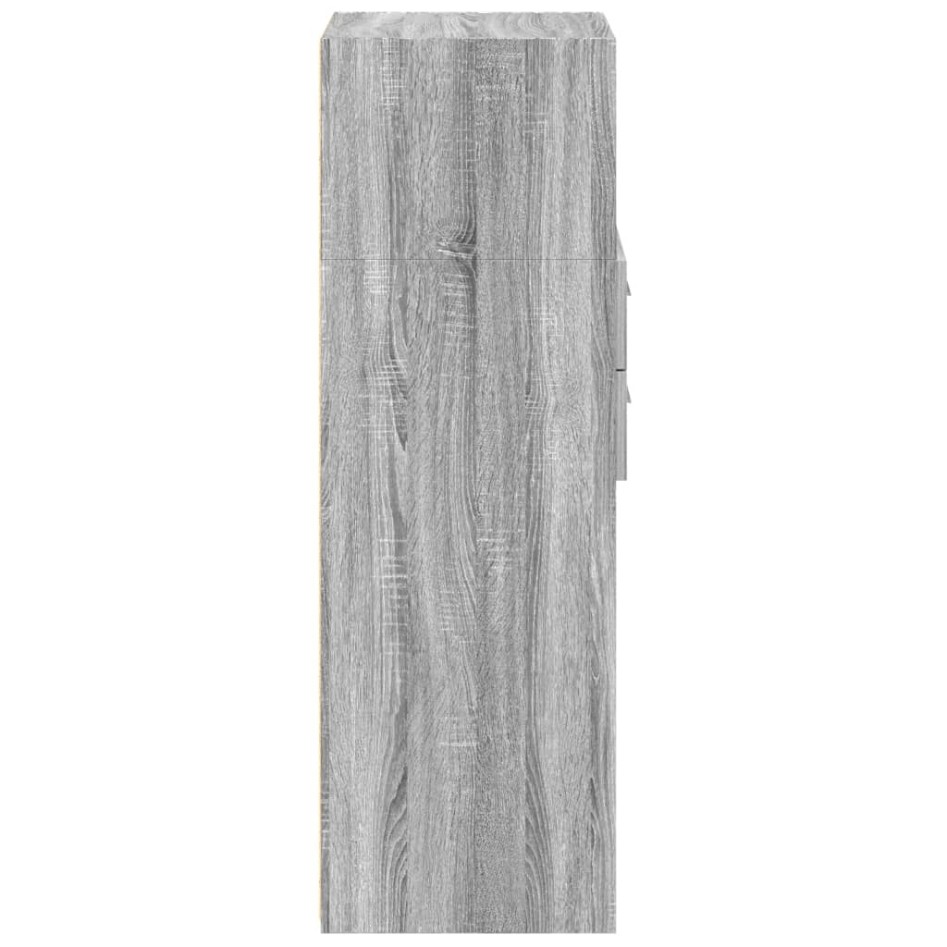 Aparador alto madera de ingeniería gris Sonoma 45x42,5x124
